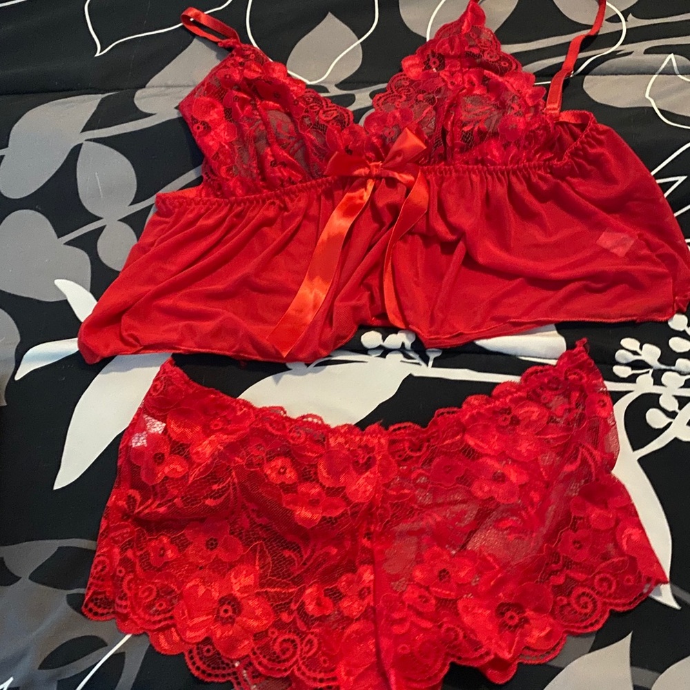 2 piece Red lingerie